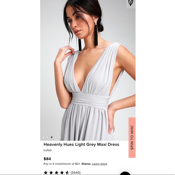 Lulus- light grey dress - Picture 2 of 5